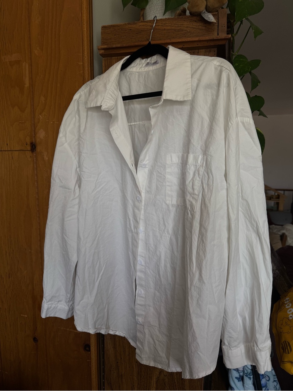 White Women’s Button-Up Blouse - Classic Collared Shirt